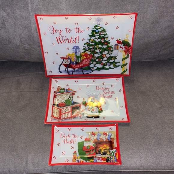 Temptations Other - NWT.  Temptations By Tara.  3 Holiday Serving Platters.